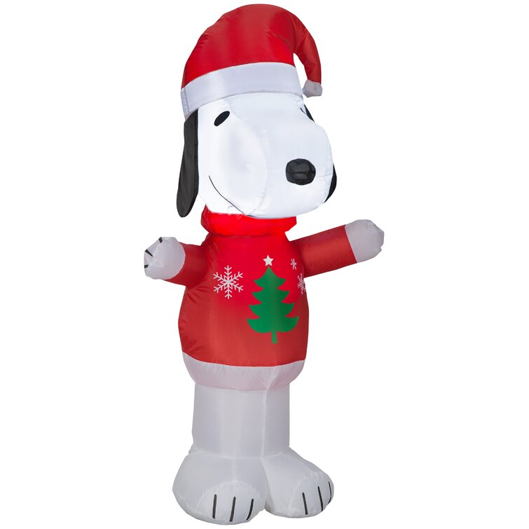 Peanuts Snoopy in Christmas Tree Sweater Peanuts Inflatable